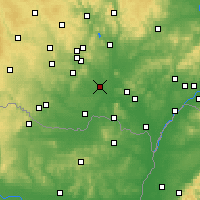 Nearby Forecast Locations - Pohořelice - Carte