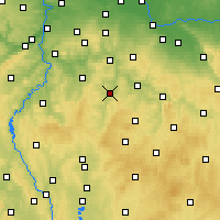 Nearby Forecast Locations - Vlašim - Carte