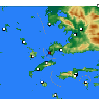 Nearby Forecast Locations - Turgutreis - Carte