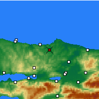 Nearby Forecast Locations - Kandıra - Carte