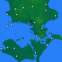 Nearby Forecast Locations - Næstved - Carte