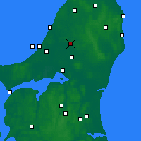 Nearby Forecast Locations - Brønderslev - Carte