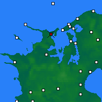 Nearby Forecast Locations - Nykøbing Sjælland - Carte