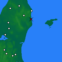 Nearby Forecast Locations - Sæby - Carte