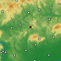 Nearby Forecast Locations - Salgótarján - Carte