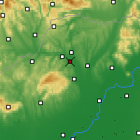 Nearby Forecast Locations - Sajószentpéter - Carte