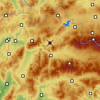 Nearby Forecast Locations - Dolný Kubín - Carte
