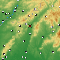 Nearby Forecast Locations - Nové Mesto nad Váhom - Carte