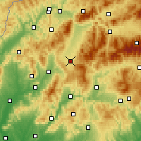 Nearby Forecast Locations - Turčianske Teplice - Carte
