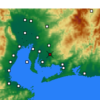 Nearby Forecast Locations - Okazaki - Carte