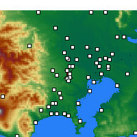 Nearby Forecast Locations - Nishitōkyō - Carte