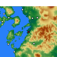 Nearby Forecast Locations - Yatsushiro - Carte