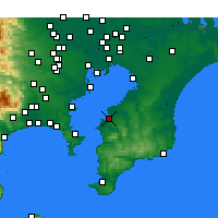 Nearby Forecast Locations - Kisarazu - Carte