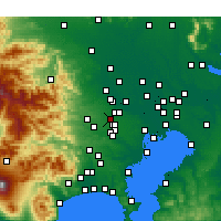 Nearby Forecast Locations - Higashikurume - Carte