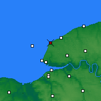 Nearby Forecast Locations - Étretat - Carte