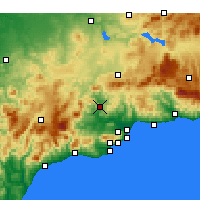 Nearby Forecast Locations - Álora - Carte