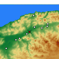 Nearby Forecast Locations - Oued Sly - Carte