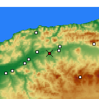 Nearby Forecast Locations - Oued Fodda - Carte