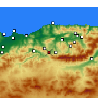 Nearby Forecast Locations - Draâ El Mizan - Carte