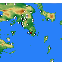 Nearby Forecast Locations - Anávyssos - Carte