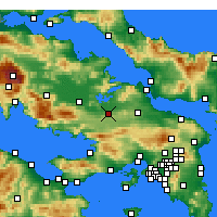 Nearby Forecast Locations - Thèbes - Carte