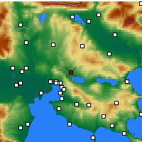 Nearby Forecast Locations - Langadás - Carte