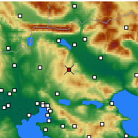 Nearby Forecast Locations - Lachanás - Carte