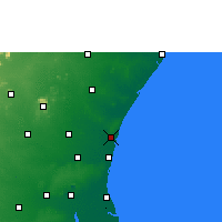 Nearby Forecast Locations - Pondichéry - Carte
