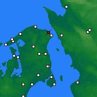 Nearby Forecast Locations - Hellebæk - Carte