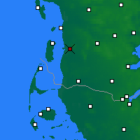 Nearby Forecast Locations - Skærbæk - Carte