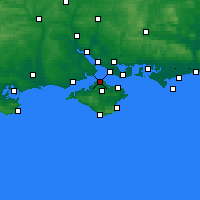 Nearby Forecast Locations - Cowes - Carte
