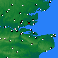 Nearby Forecast Locations - Southend-on-Sea - Carte