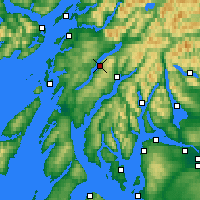 Nearby Forecast Locations - Loch Awe - Carte