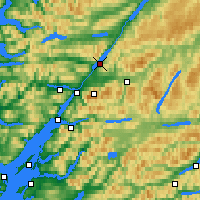 Nearby Forecast Locations - Loch Lochy - Carte