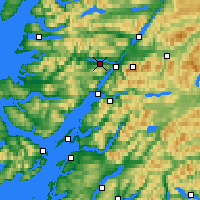 Nearby Forecast Locations - Loch Eil - Carte