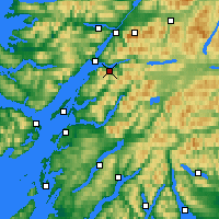 Nearby Forecast Locations - Ballachulish - Carte
