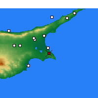 Nearby Forecast Locations - Paralímni - Carte