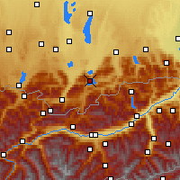 Nearby Forecast Locations - Lac Walchen - Carte