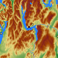 Nearby Forecast Locations - Lac Wakatipu - Carte