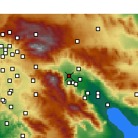 Nearby Forecast Locations - Palm Springs - Carte