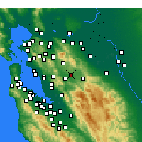 Nearby Forecast Locations - Livermore - Carte