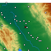 Nearby Forecast Locations - Modesto - Carte