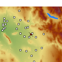 Nearby Forecast Locations - Mesa AFB - Carte
