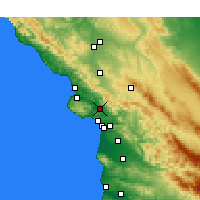 Nearby Forecast Locations - San Luis Obispo - Carte