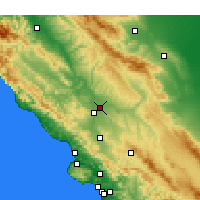 Nearby Forecast Locations - Paso Robles - Carte