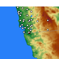 Nearby Forecast Locations - Tijuana - Carte