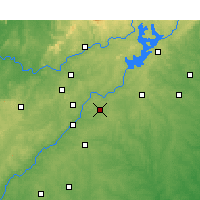 Nearby Forecast Locations - DeKalb- Peachtree (Aéroport) - Carte
