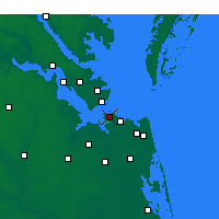 Nearby Forecast Locations - Norfolk - Carte