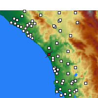 Nearby Forecast Locations - Oceanside - Carte