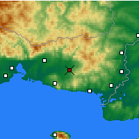 Nearby Forecast Locations - Sápes - Carte